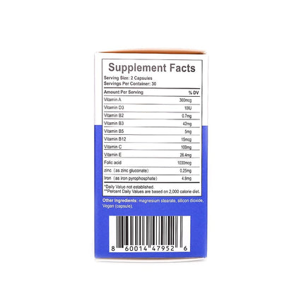 Yogivita Men’s Multivitamin – Complete Wellness, Energy & Immunity Support – Vegan, Gluten-Free, 60 Capsules - Maple Wellness Supplements