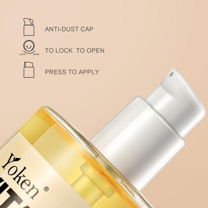 Yoken Vitamin E Oil 8 Oz Vitamin E oil for Skin Vitamine oils for Face Perfect Bath and Body Oil Cold Pressed Hexane - Maple Wellness Supplements