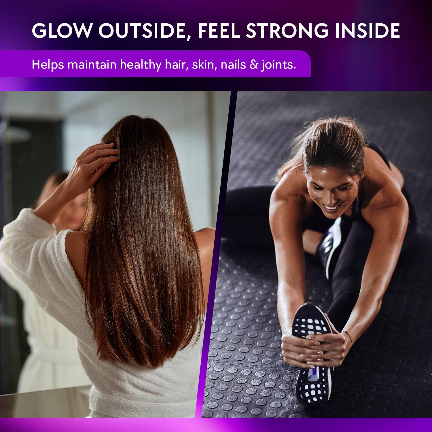 YOLOBALANCE Biotin Gummies 10000mcg for Hair Growth Support - Sugar Free Multi Collagen with Keratin, Silica & Hyaluronic Acid - Pectin Based, - Maple Wellness Supplements