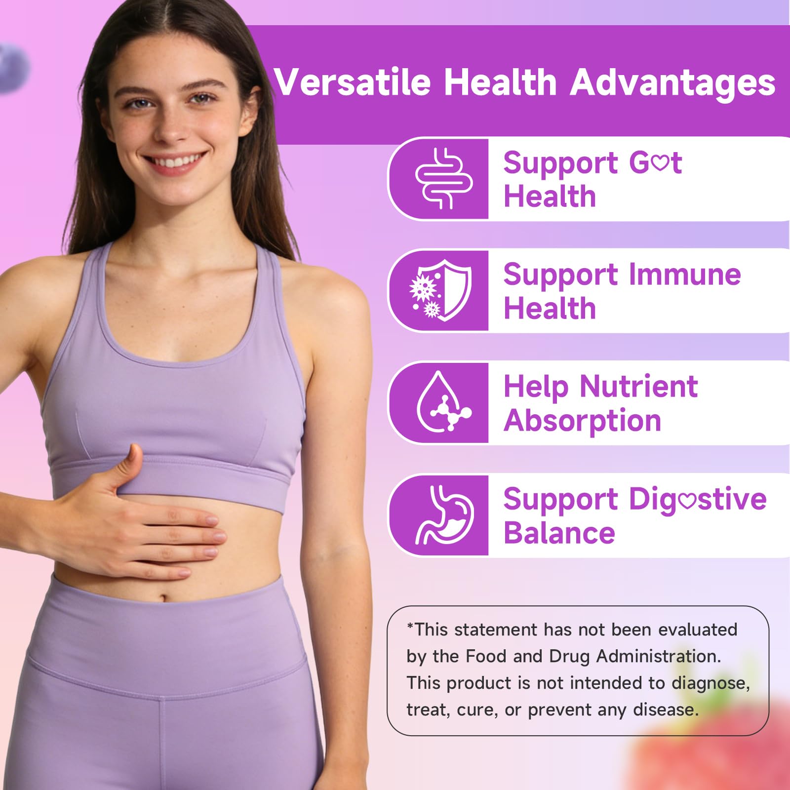 Youlikee 2 Pack Prebiotic + Probiotic Gummies for Women and Men, Probiotic Gummies Supports Gut Health, 5 Billion CFUs with Fibers, - Maple Wellness Supplements