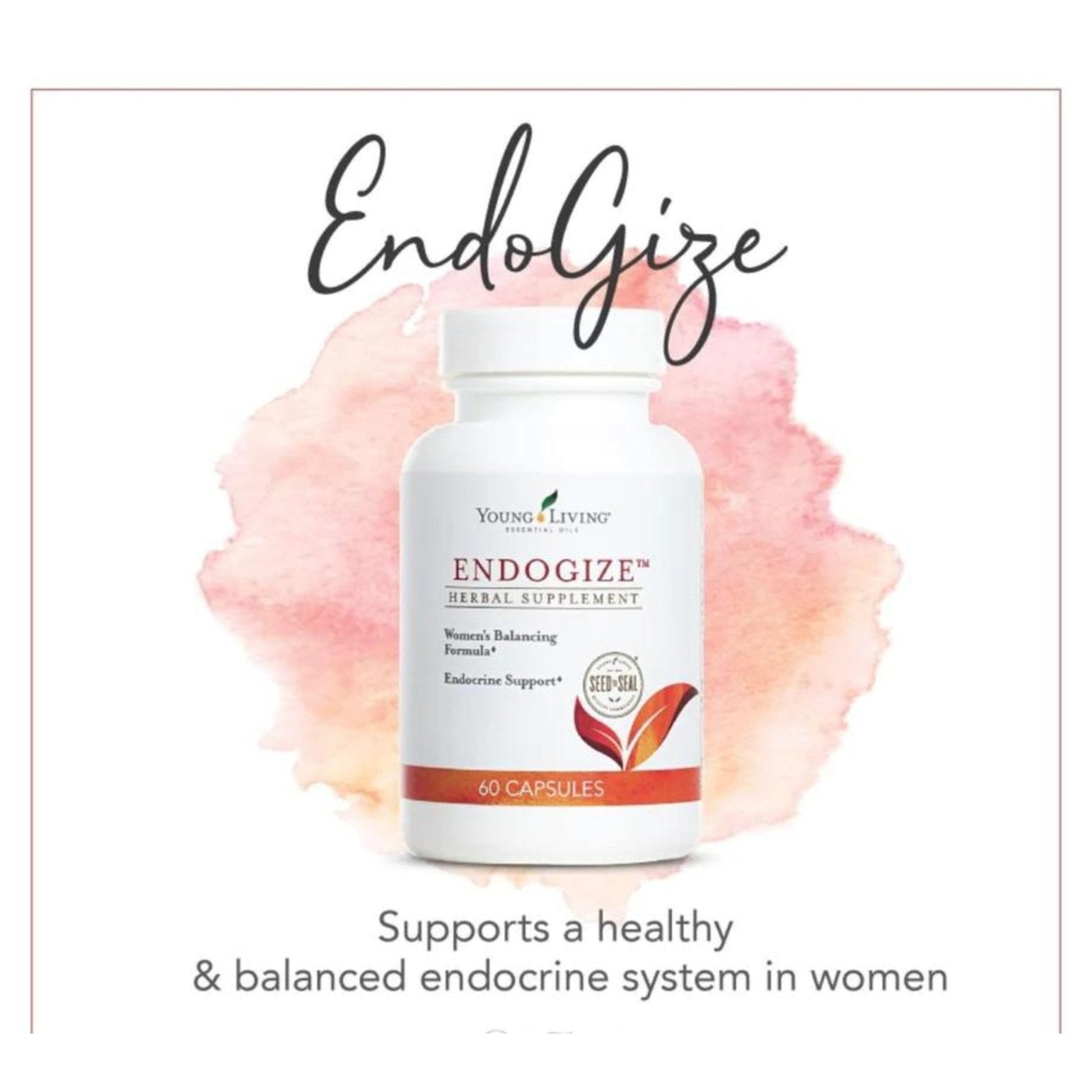 Young Living - EndoGize 60 Capsules | Hormonal Health & Endocrine System Support with Essential Oils | Daily Herbal Supplement for Women's Wellness & Balancing Formula - Maple Wellness Supplements