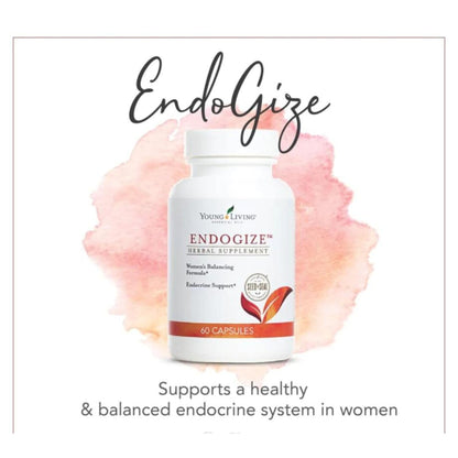 Young Living - EndoGize 60 Capsules | Hormonal Health & Endocrine System Support with Essential Oils | Daily Herbal Supplement for Women's Wellness & Balancing Formula - Maple Wellness Supplements
