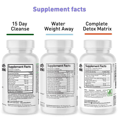 Youth & Tonic Complete Body Detox for Cleanse, Normal Acidity Gut Level and Water - Maple Wellness Supplements