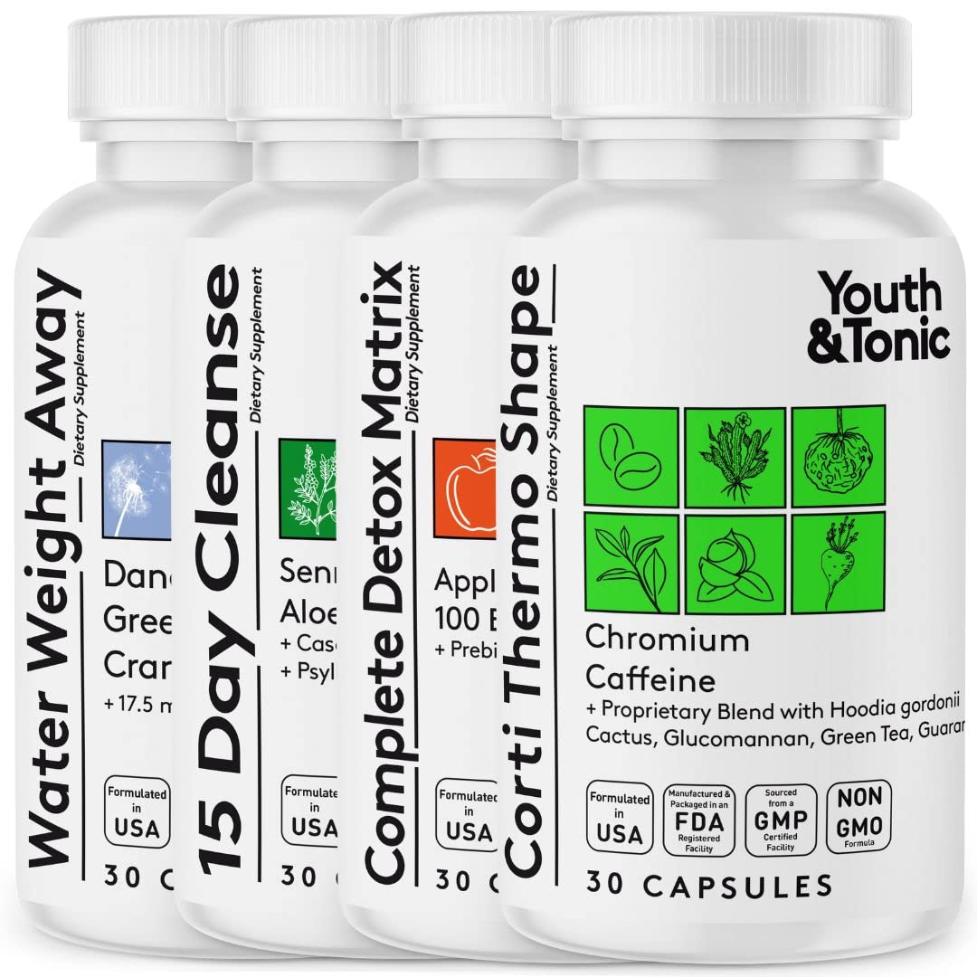 Youth & Tonic CortiThermo Shape Detox Cleanse Kick Off Weight Management - 120 Pills - Maple Wellness Supplements