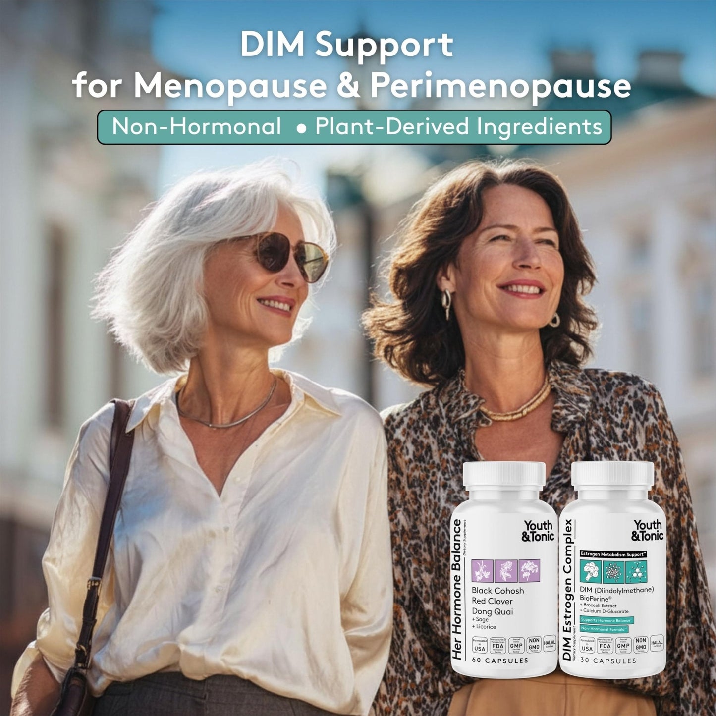 Youth & Tonic DIM Supplement for Women – Estrogen Metabolism & Hormonal Support – Menopause, Perimenopause & Premenopausal Bundle, 90 Capsules - Maple Wellness Supplements