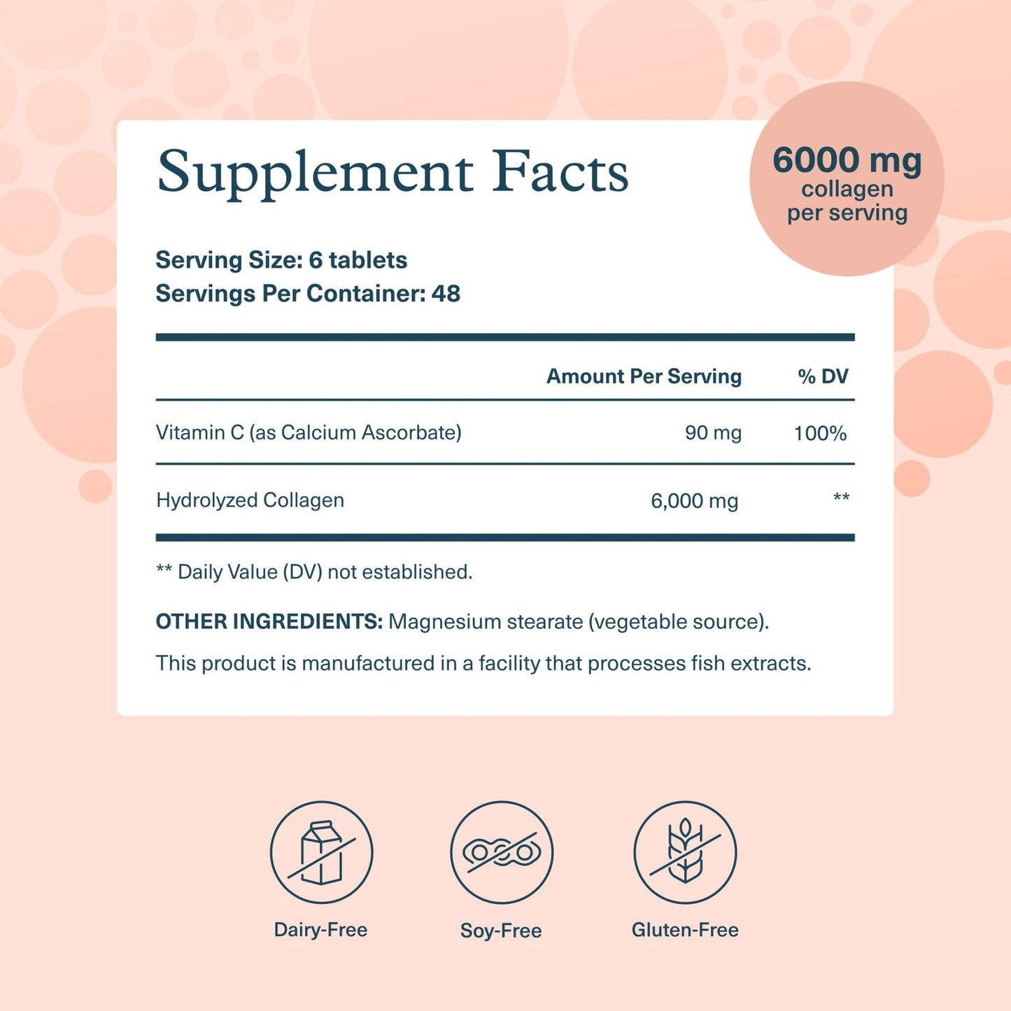 Youtheory Advanced Collagen - 6,000 mg Hydrolyzed Collagen Peptides - Includes Antioxidants & Contains Vitamin C - Hair Growth, Nails, Joint Health & Bone Support* - 290 Tablets (48-Day Supply) - Maple Wellness Supplements