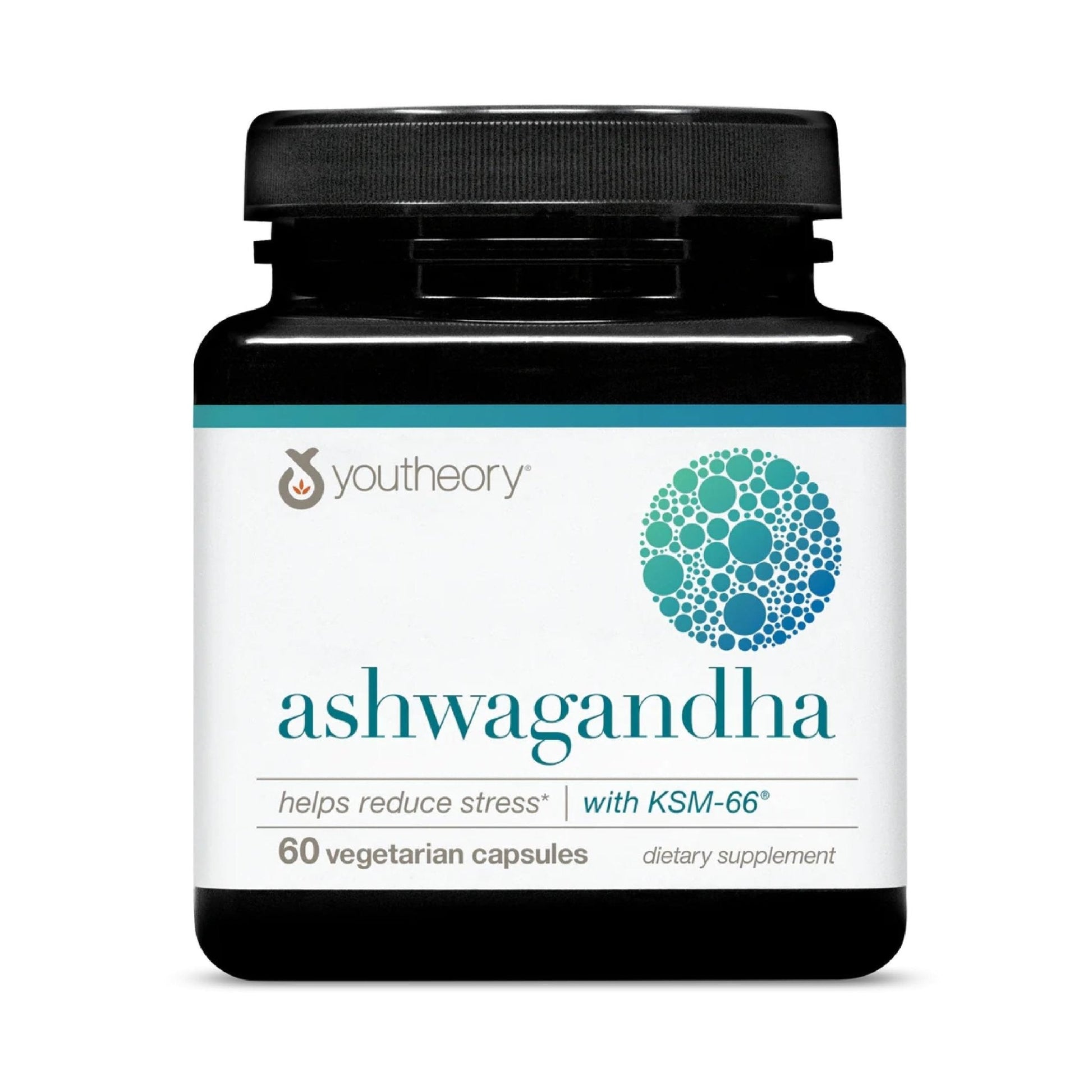 Youtheory Ashwagandha - with Organic KSM-66 Ashwagandha - Herbal Blend to Support Stress Relief & Energy Levels* - Helps Support Mood* - 60 Vegetarian Capsules (30-Day Supply) - Maple Wellness Supplements