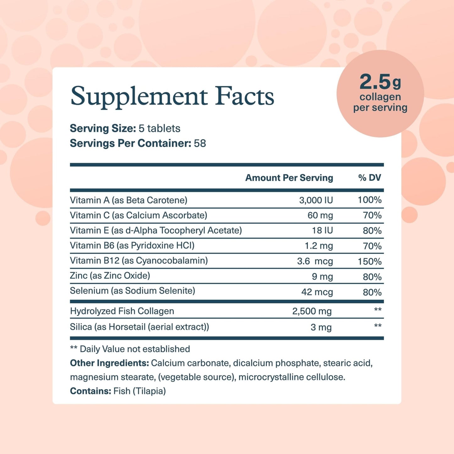 Youtheory Marine Collagen Tablets - 2,500 mg Fish-Sourced Collagen Peptides- with Vitamins A, C, E, B6 & B12 - Supports Joint & Nail Health* - Highly Absorbable - 290 Tablets (58-Day Supply) - Maple Wellness Supplements