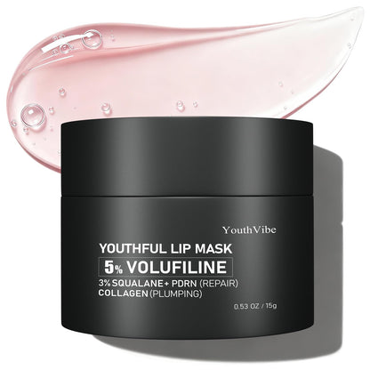 YouthVibe Lip Mask Overnight Moisturizing - Nourish & Hydrate, Antioxidants, 5% Volufiline - Maple Wellness Supplements