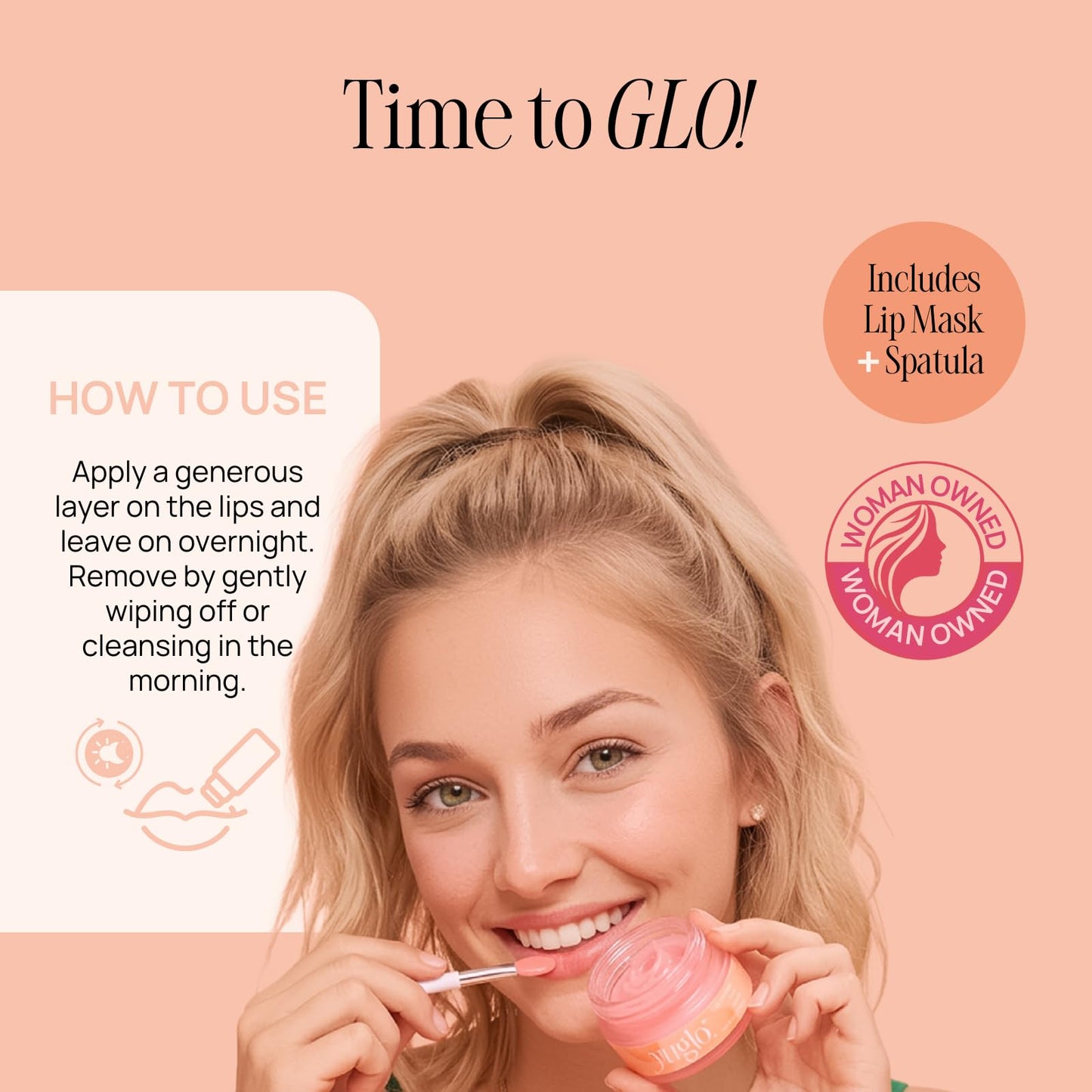 YUGLO Lip Sleeping Mask | Peach Flavor | Hydrating & Soothing Lip Treatment for  Dry, Chapped Lips - Maple Wellness Supplements