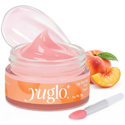 YUGLO Lip Sleeping Mask | Peach Flavor | Hydrating & Soothing Lip Treatment for  Dry, Chapped Lips - Maple Wellness Supplements