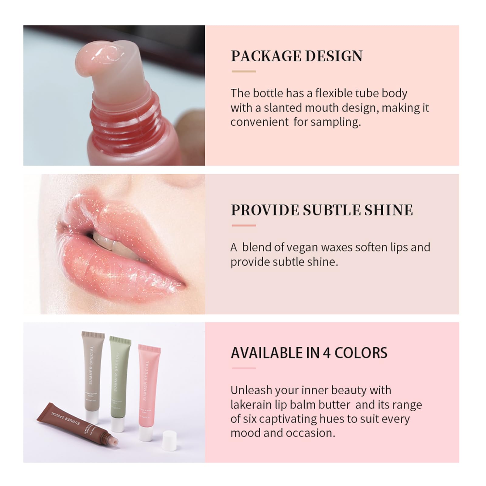 YumSova 4PCS Summer Lip Gloss Lipstick, Containing Natural Oils And Fruit Extracts, Can Soothe And Soften Dry Lips, Keep Moisture For A Long Time, And Is Not Sticky (4PCS) - Maple Wellness Supplements