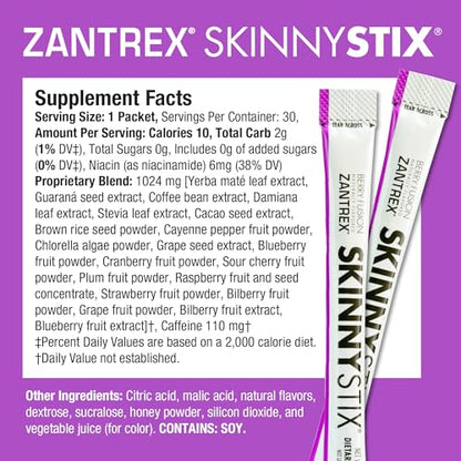 Zantrex SkinnyStix Energy Powder – Increase Energy, Heighten Focus, Boost Mood - Maple Wellness Supplements