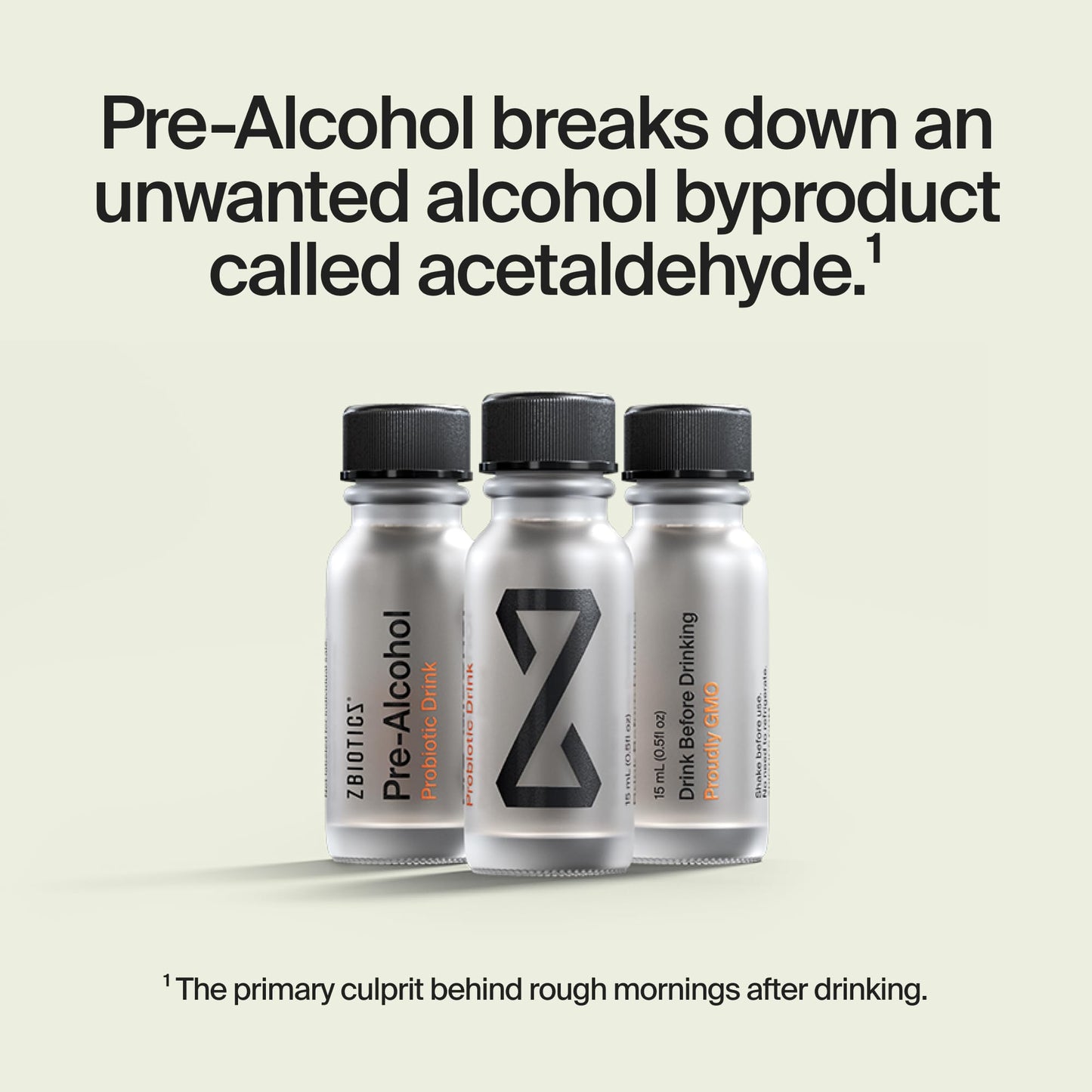 ZBiotics — Feel Better After Drinking, Wake Up Refreshed, Science-Backed, Patented Probiotic for Easier Mornings, Travel-Friendly, 3-Pack of 0.47 Fl Oz Bottles - Maple Wellness Supplements