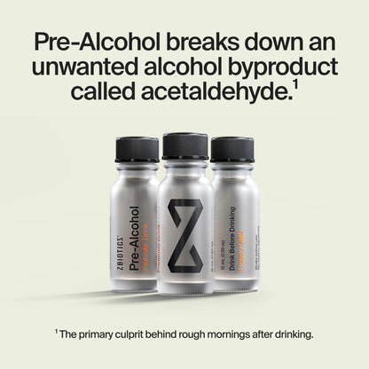 ZBiotics — Feel Better After Drinking, Wake Up Refreshed, Science-Backed, Patented Probiotic for Easier Mornings, Travel-Friendly, 3-Pack of 0.47 Fl Oz Bottles - Maple Wellness Supplements