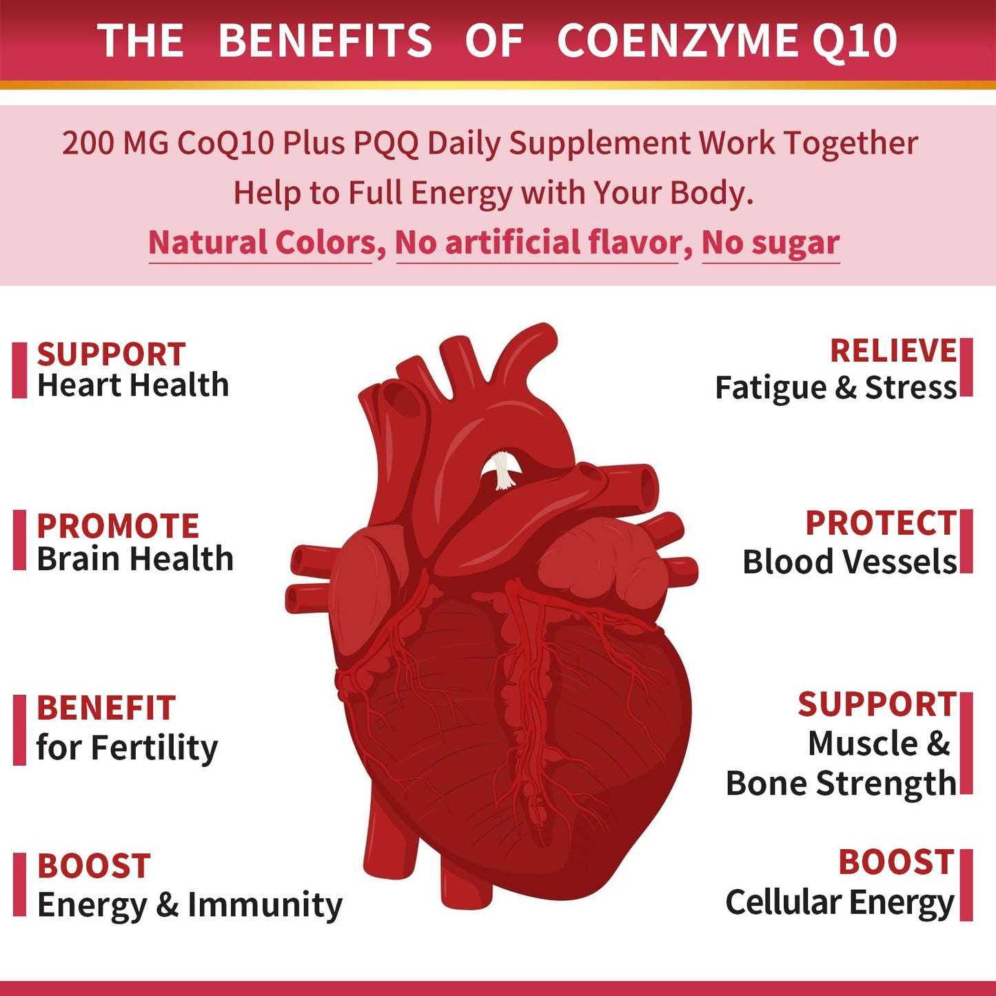 ZEBORA CoQ10-200mg-Softgels with PQQ, BioPerine & Omega-3, 120 Servings Coenzyme Q10(Ubiquinone) Supplement for High-Absorption, Powerful-Antioxidant - Maple Wellness Supplements