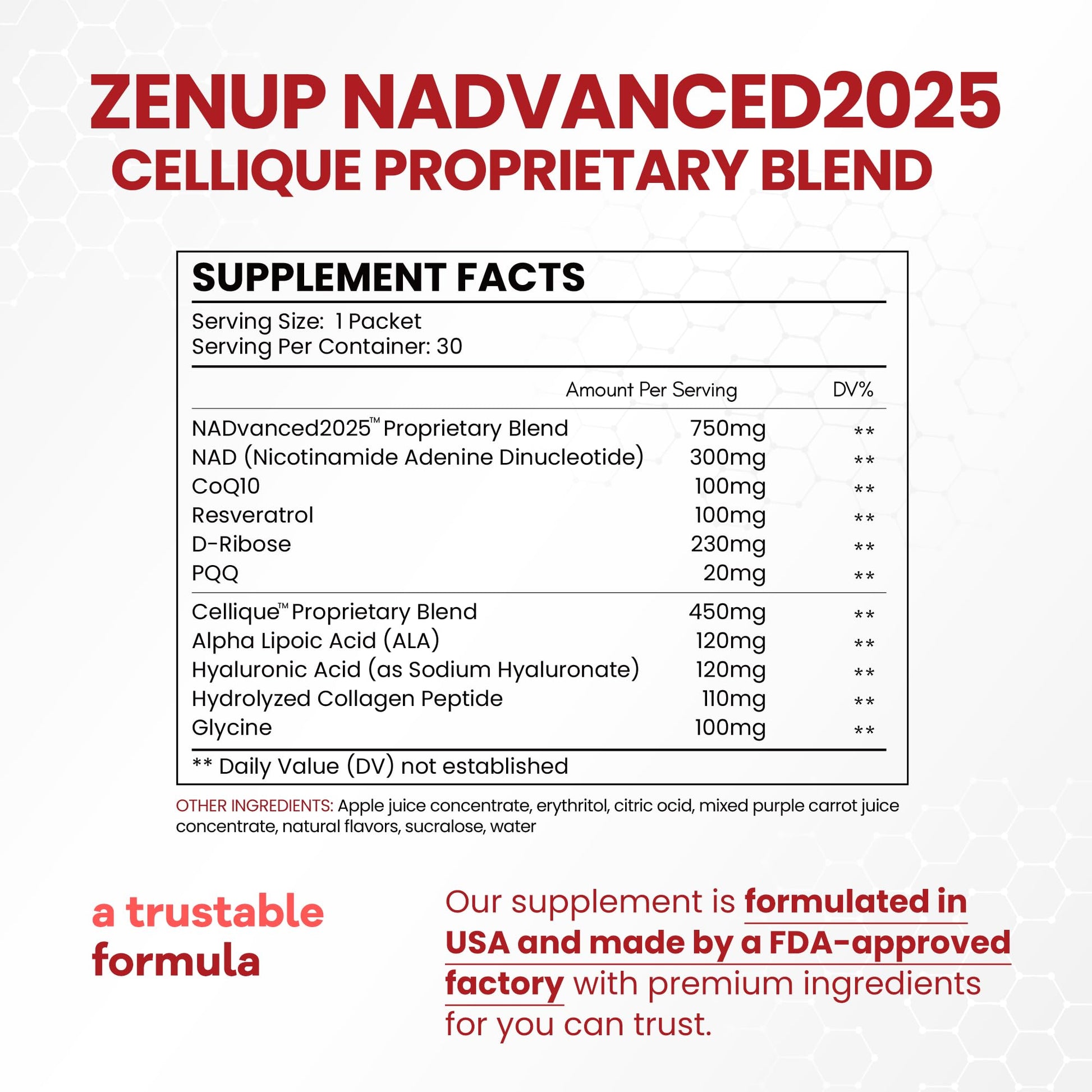 ZenUP Liquid NAD, Extra Strength 1,200mg NAD+ Supplement with CoQ10, Resveratrol, D-Ribose & PQQ for Men & Women, Natural NAD+ Stick for Anti-Aging, Energy, Focus - 30 Packets - Maple Wellness Supplements