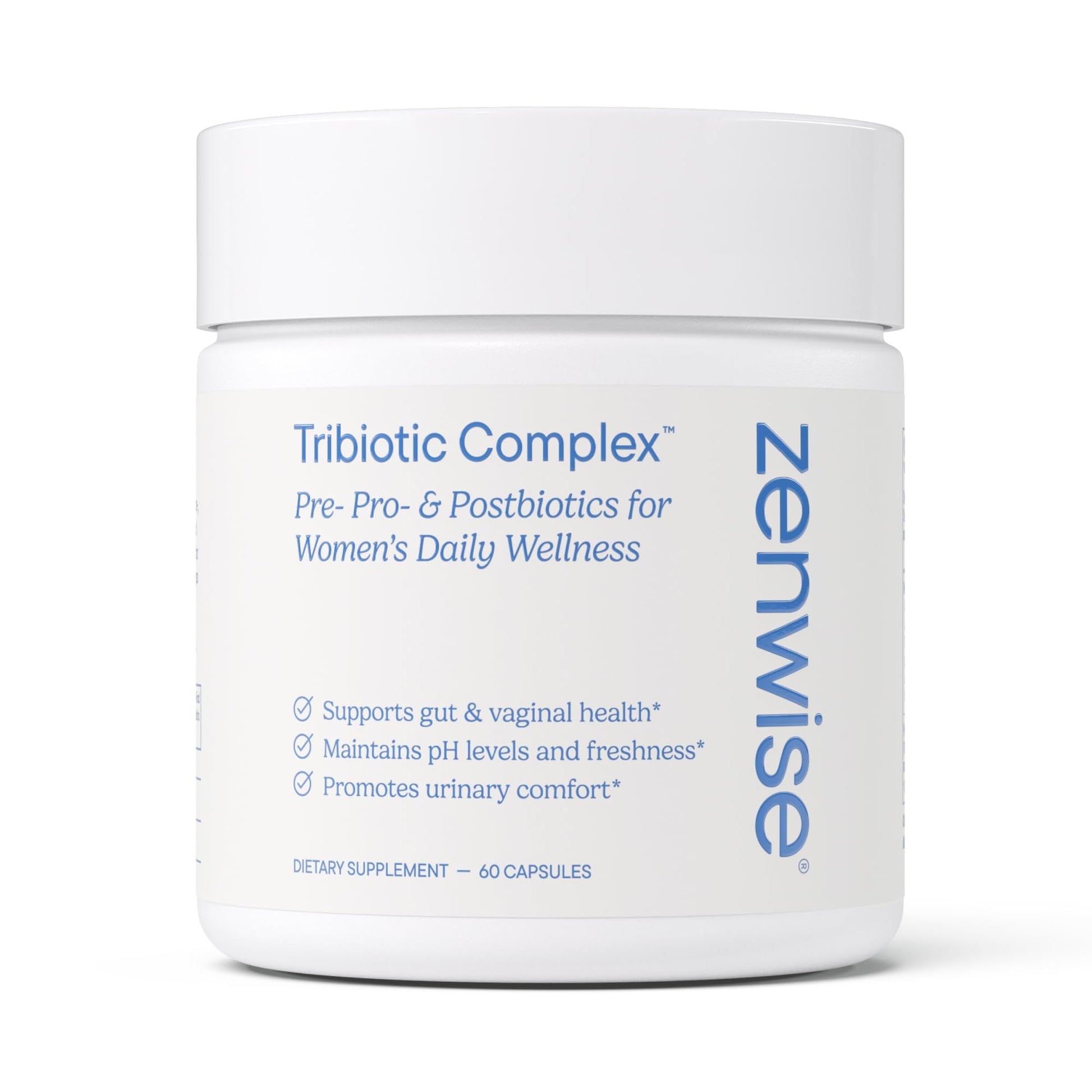 Zenwise Health Womens Triobiotic Complex Supplement for Digestive, Gut Flora & Vaginal Health - Daily Probiotics for Women with Digestive Supports - Maple Wellness Supplements