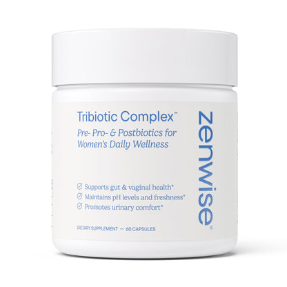 Zenwise Health Womens Triobiotic Complex Supplement for Digestive, Gut Flora & Vaginal Health - Daily Probiotics for Women with Digestive Supports - Maple Wellness Supplements