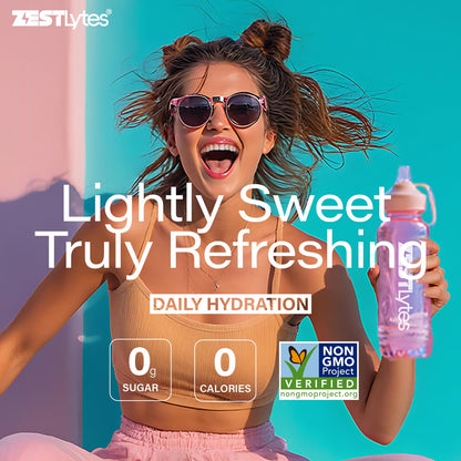 ZestLytes 40 Sticks Low Sodium Sugar Free & 0 Calorie Electrolyte Hydration Packets, Lightly Sweet Electrolyte Powder Drink Mix, Liquid Daily IV Flavors | Lemon Orange Peach Grapefruit - Maple Wellness Supplements