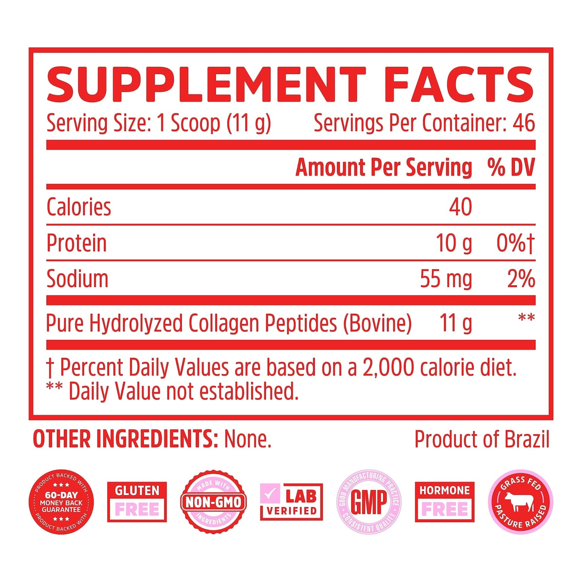 Zhou Collagen Peptides Hydrolyzed Protein Powder – Grass Fed, Pasture Raised, Unflavored - Maple Wellness Supplements