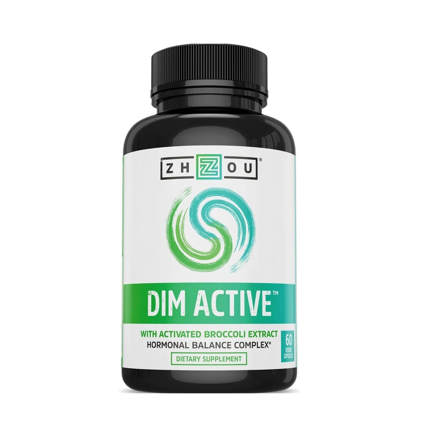 Zhou DIM Active - DIM Supplement, Hormone Balance for Women & Men, Hormonal Support with 250mg Diindolylmethane - 60 Vegan Capsules - Maple Wellness Supplements