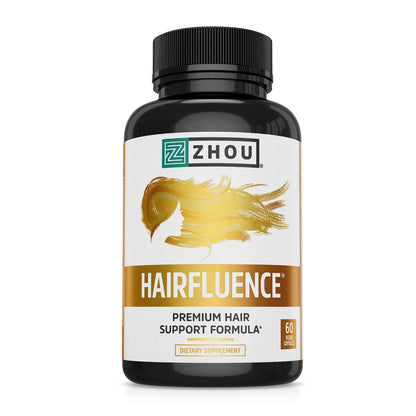Zhou Hairfluence, Hair Growth Supplement with Biotin 5000mcg, Collagen, Keratin, - Maple Wellness Supplements