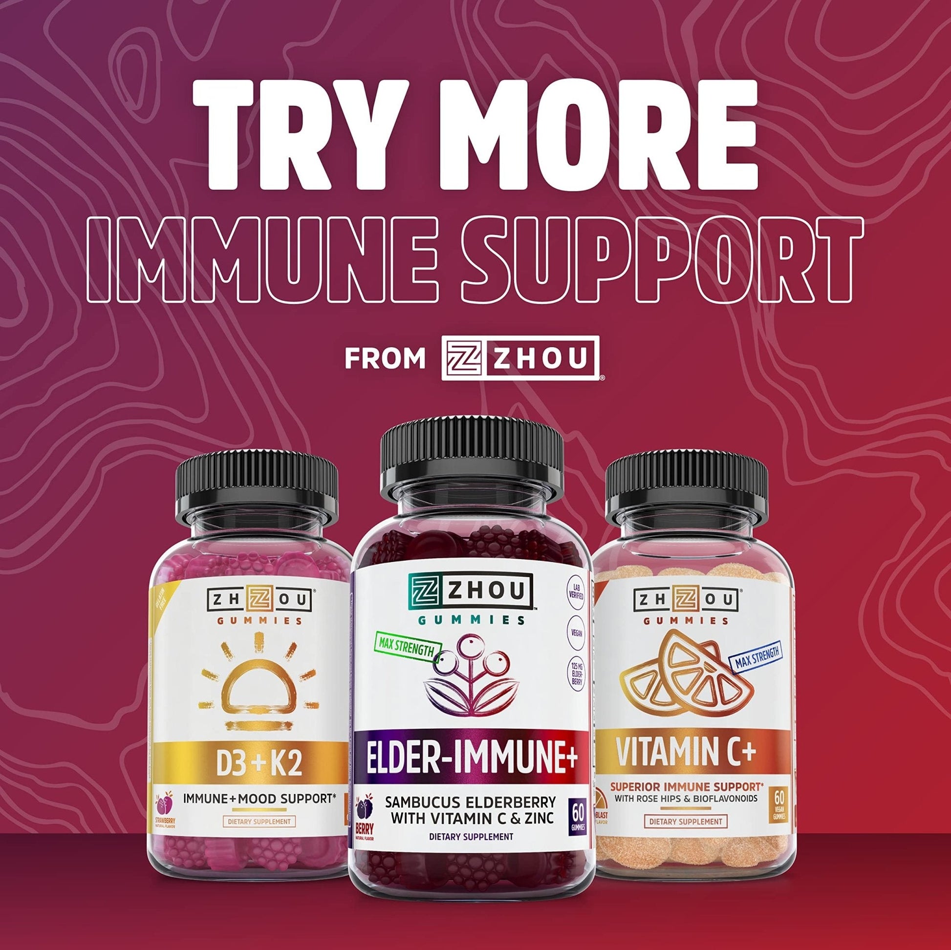 Zhou Nutrition Elderberry Syrup, Immune System Booster with Organic Elderberry Syrup - Maple Wellness Supplements