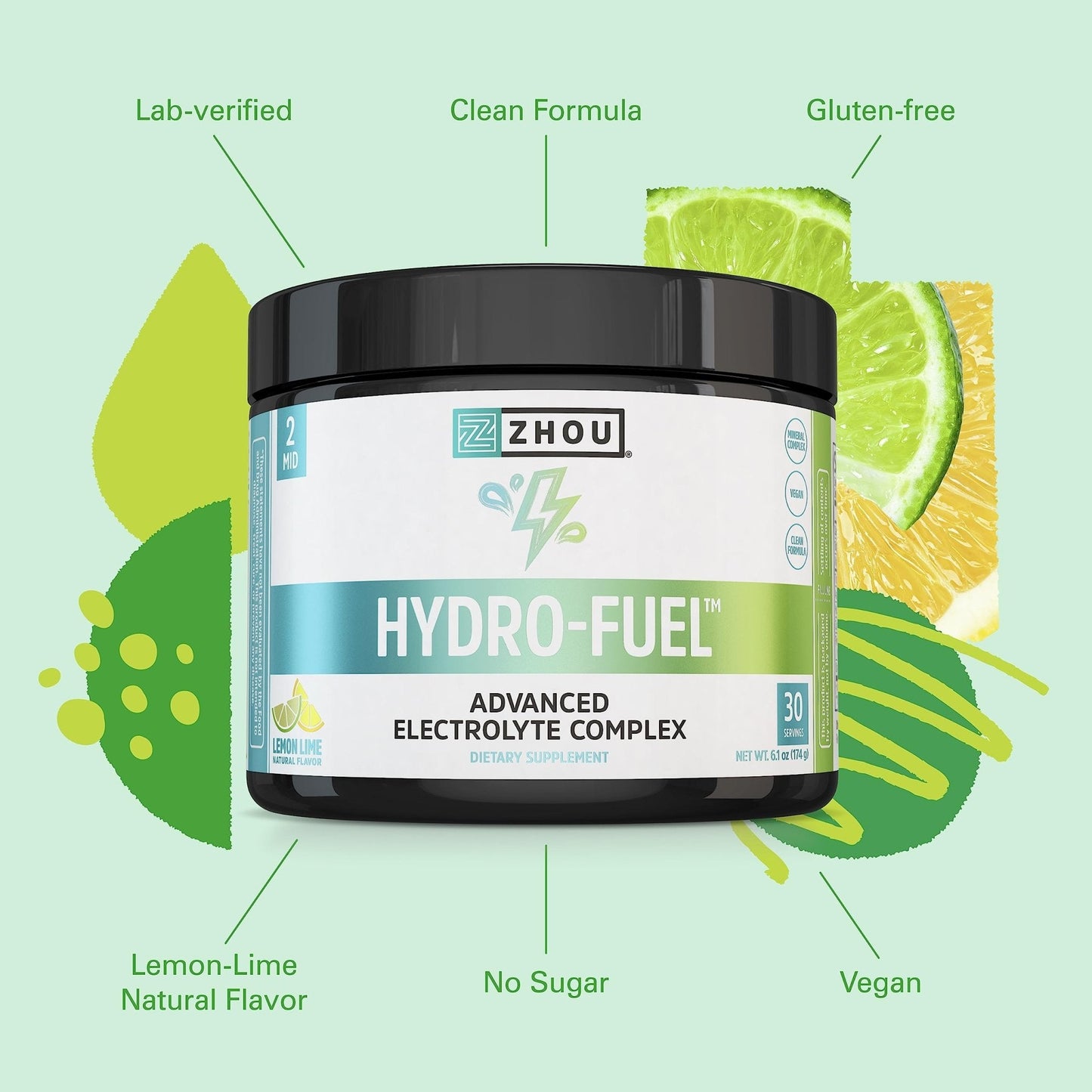 Zhou Nutrition Hydro Fuel, Sugar Free Electrolyte Powder, Replenish Nutrients, Restore - Maple Wellness Supplements