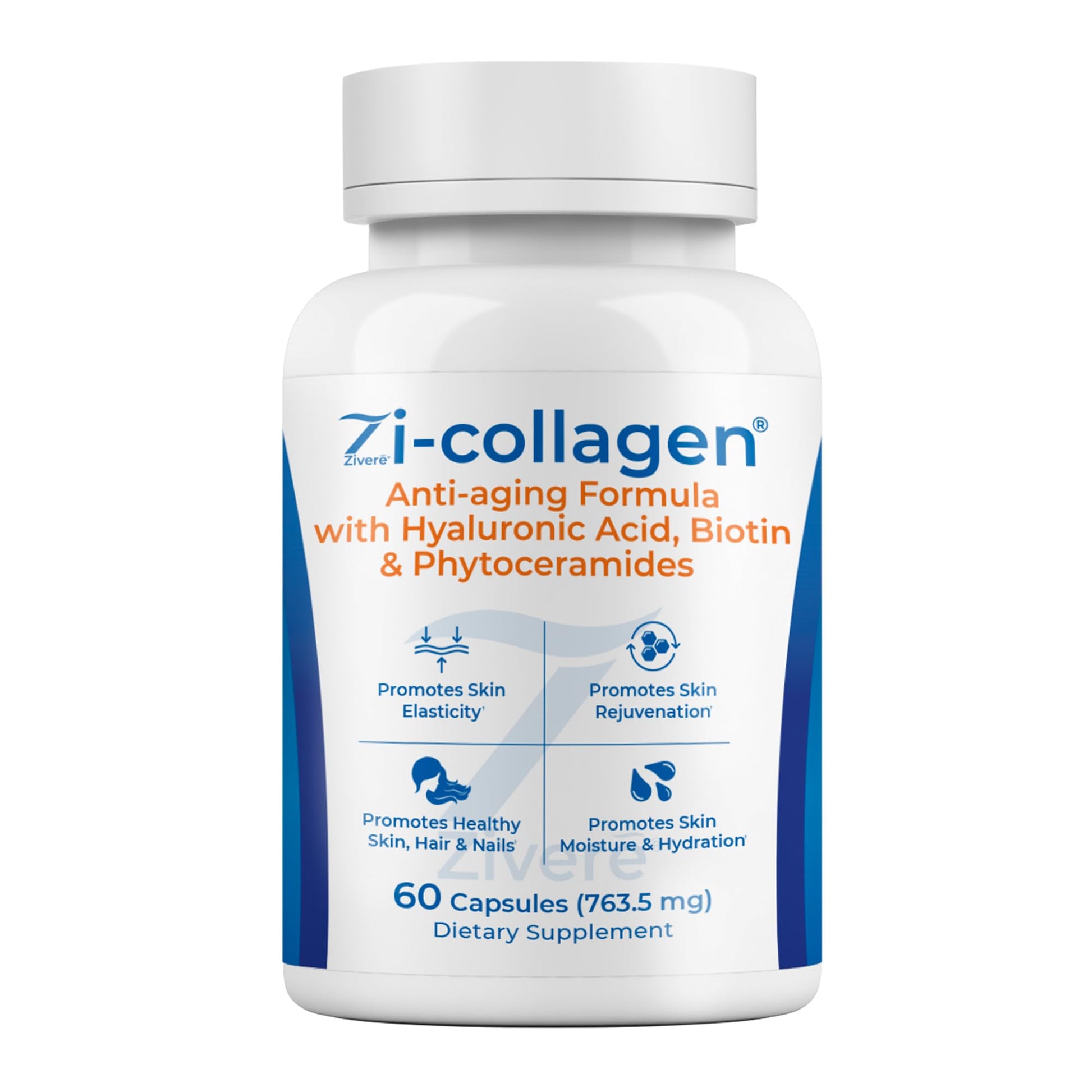 Zi-Collagen Marine Collagen Capsules for Skin, Hair & Nails Support – with Phytoceramides, Hyaluronic Acid, Biotin - Maple Wellness Supplements