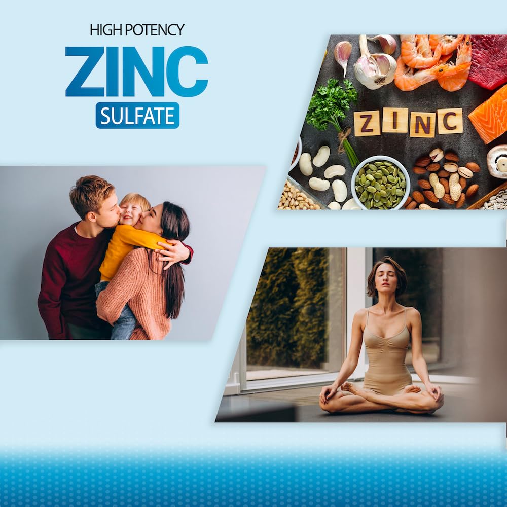 Zinc 220mg [High Potency] Supplement – Zinc Sulfate for Immune Support System 100 Tablets - Maple Wellness Supplements