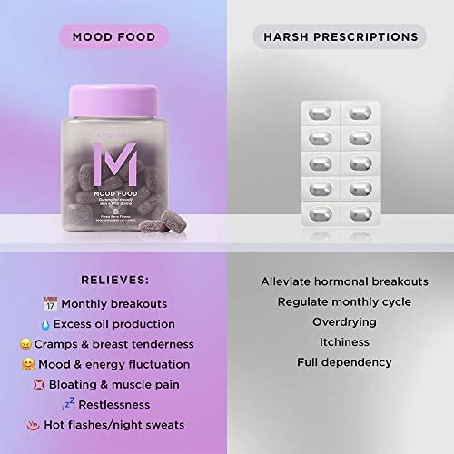 ZitSticka Mood Food: Gummy for Moody Skin + PMS Drama, Forest Berry Flavour - Maple Wellness Supplements