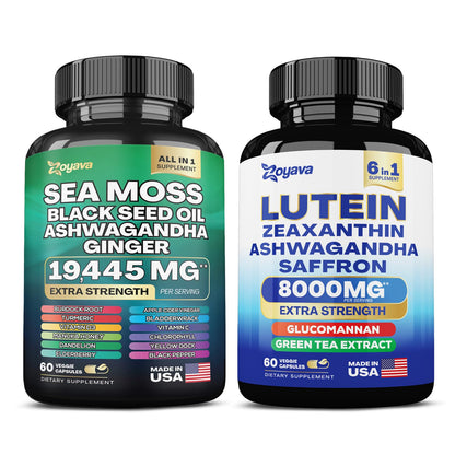 Zoyava Sea Moss 16-in-1 and Lutein 6-in-1 Bundle - Maple Wellness Supplements