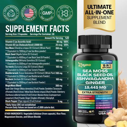 Zoyava Sea Moss 16-in-1 and Saffron 6-in-1 Bundle - Maple Wellness Supplements