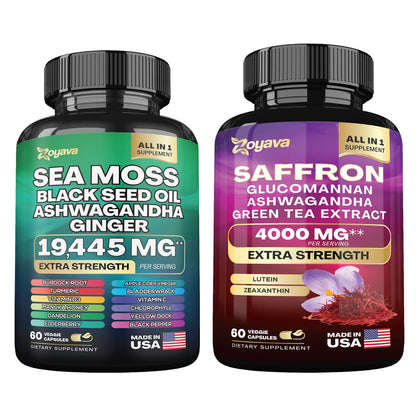 Zoyava Sea Moss 16-in-1 and Saffron 6-in-1 Bundle - Maple Wellness Supplements