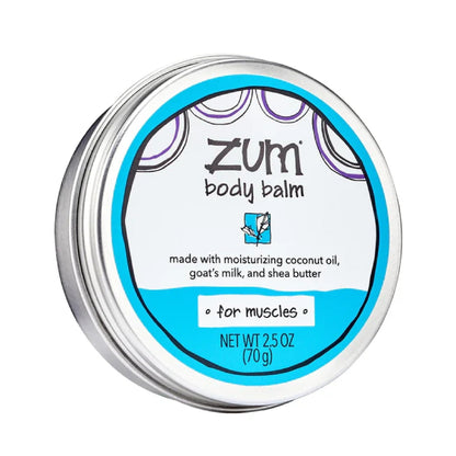 Zum Indigo Wild Body Balm for Muscles - Body Moisturizer for Women & Men - After Workout Muscle Recovery - Includes Goat's Milk, Shea Butter & Menthol - 2.5 oz - Maple Wellness Supplements