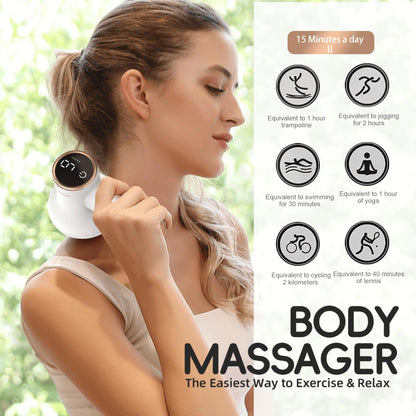 ZY ZERYEW Cordless Cellulite Massager, Handheld & Mini Lymphatic Drainage Massager, Massage Stomach Belly Arms Legs, Body Sculpting Machine for Women Female at Home -1.1lb Weight - Maple Wellness Supplements