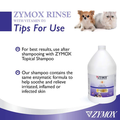 ZYMOX Leave-in Conditioner with Vitamin D3 for Cats & Dogs, 1gal - Maple Wellness Supplements