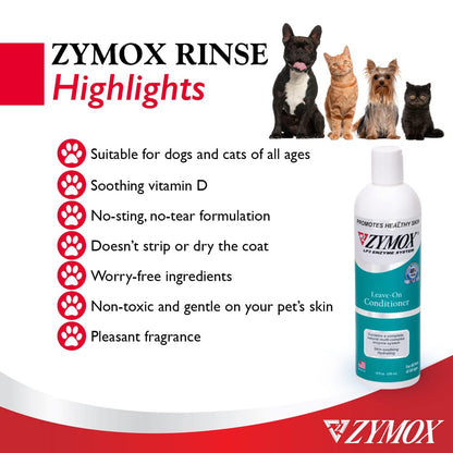 Zymox Leave On Conditioner for Pets, 12 fl oz - Maple Wellness Supplements