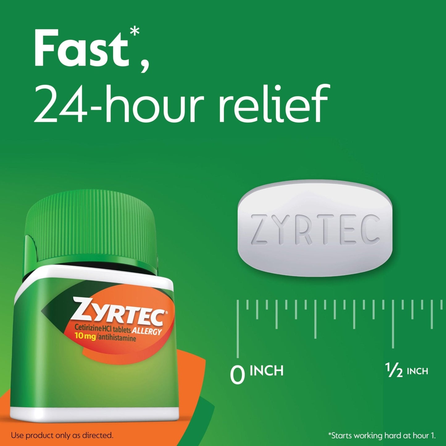 Zyrtec 24 Hour Allergy Relief Tablets, Fast-Acting Allergy Medicine for Indoor & Outdoor Allergies, Cetirizine 10 mg Tablet Antihistamine, 30 ct Bottle & 3 Single-Dose Travel Packs Bundle Pack - Maple Wellness Supplements