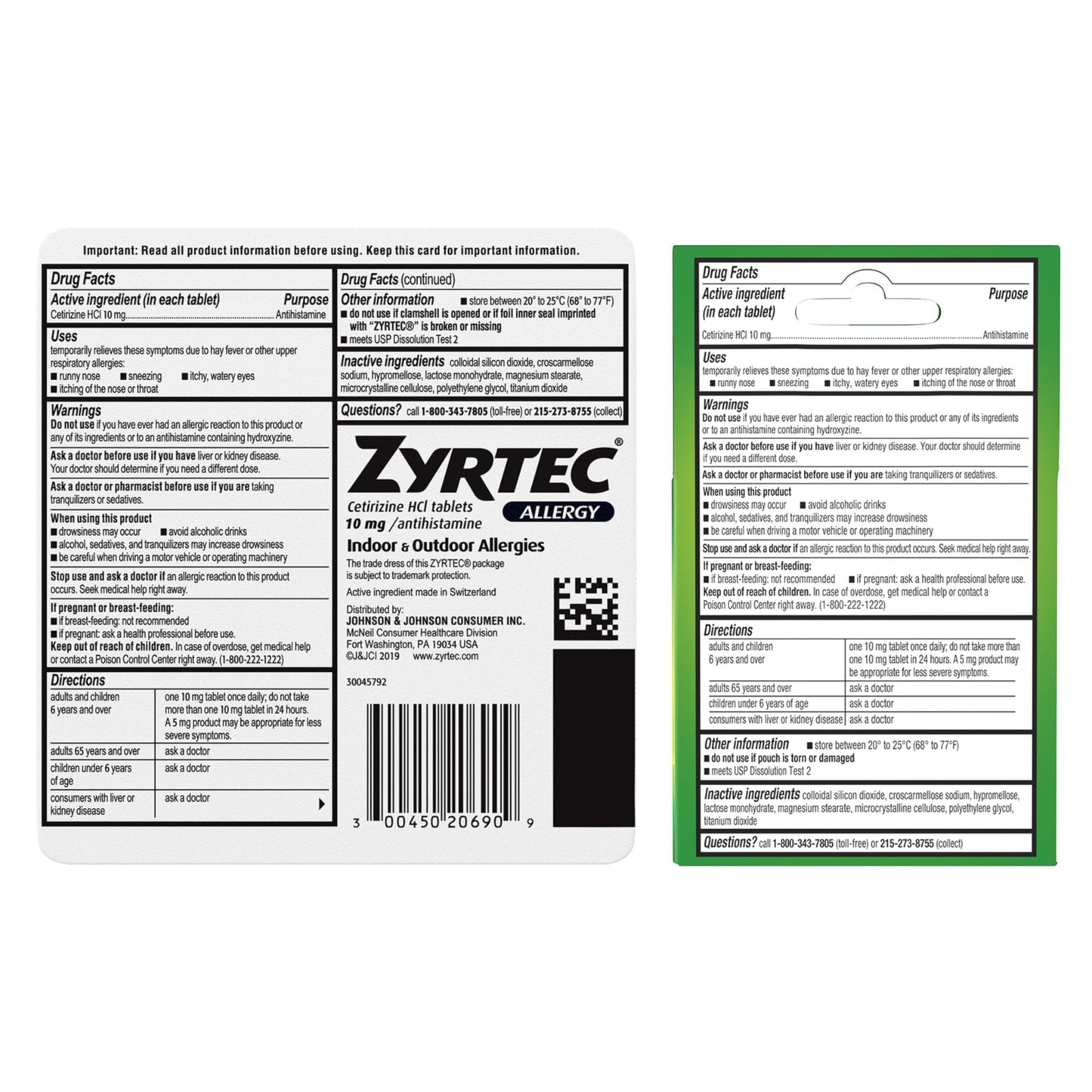 Zyrtec 24 Hour Allergy Relief Tablets, Indoor & Outdoor Allergy Medicine with 10 mg Cetirizine Hydrochloride Antihistamine, Value Bundle of one, 90 ct Bottle & Three, 1 ct Travel Packs - Maple Wellness Supplements