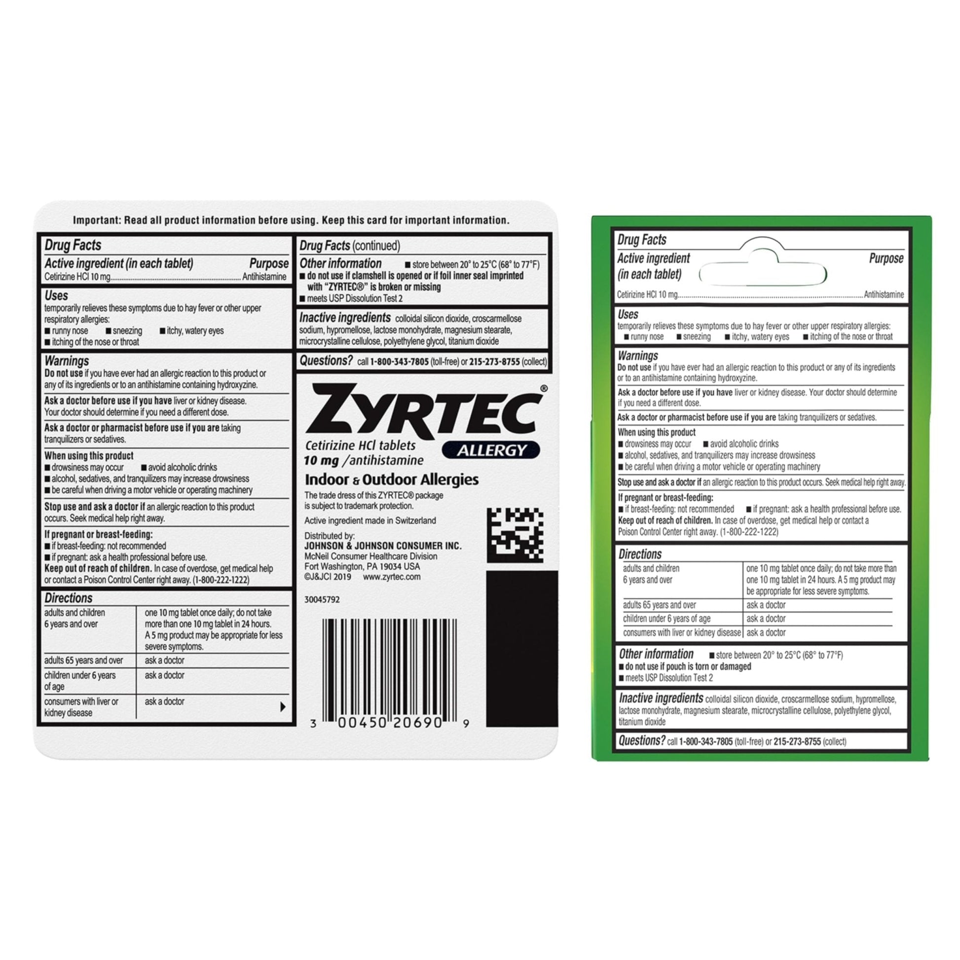 Zyrtec 24 Hour Allergy Relief Tablets, Indoor & Outdoor Allergy Medicine with 10 mg Cetirizine Hydrochloride Antihistamine, Value Bundle of one, 90 ct Bottle & Three, 1 ct Travel Packs - Maple Wellness Supplements