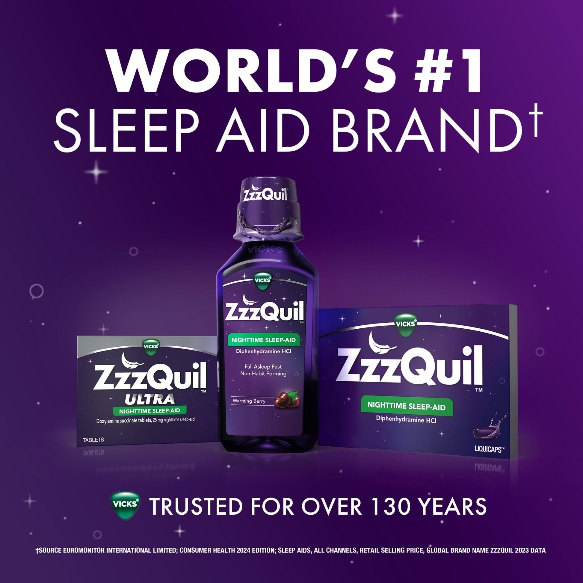 ZzzQuil ULTRA, Sleep Aid, Doxylamine Succinate 25mg, Sleep Aids for Adults, Nighttime Sleep Aid, 48 Tablets - Maple Wellness Supplements